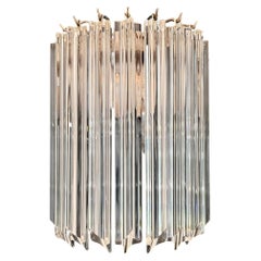 Pair of vintage Murano wall sconce - 9 trasparent quadriedri