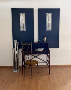 Paar vintage Murano Wandleuchten - klare triedri - Säule Modell