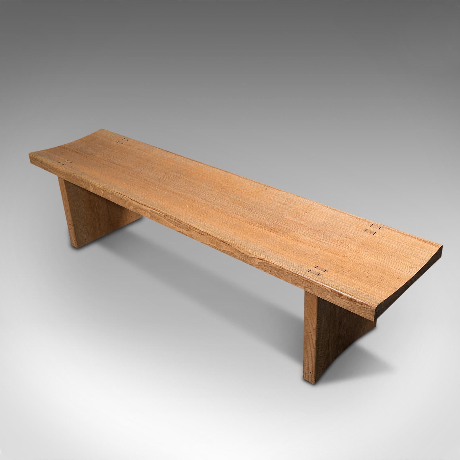 20th Century Pair of Vintage Museum Benches, English, Oak, Dining, Kitchen, Pew, Circa 1980