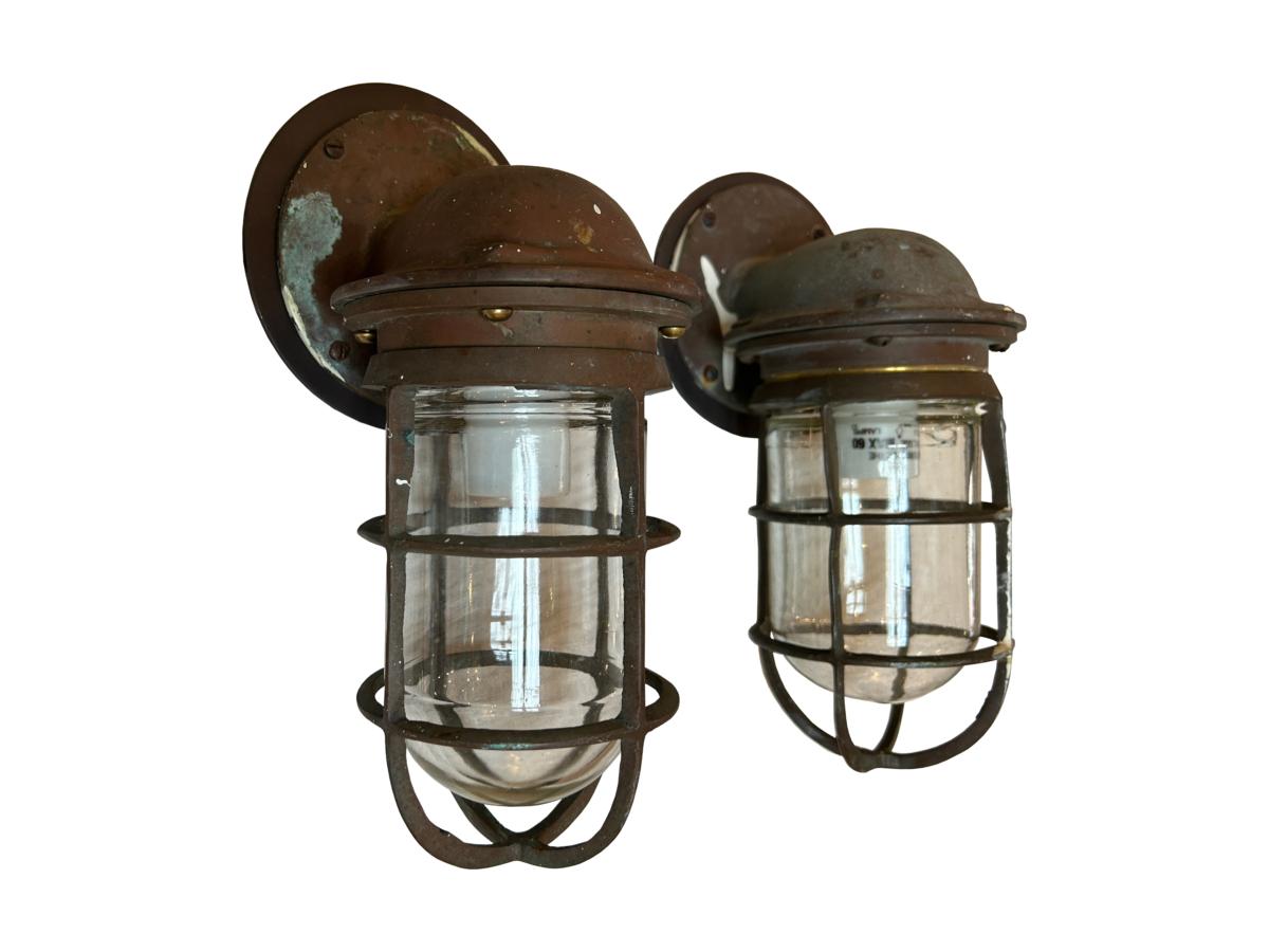 20th Century Pair of Vintage Nautical Sconces