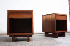 Pair of Vintage New England Solid Walnut Nightstands