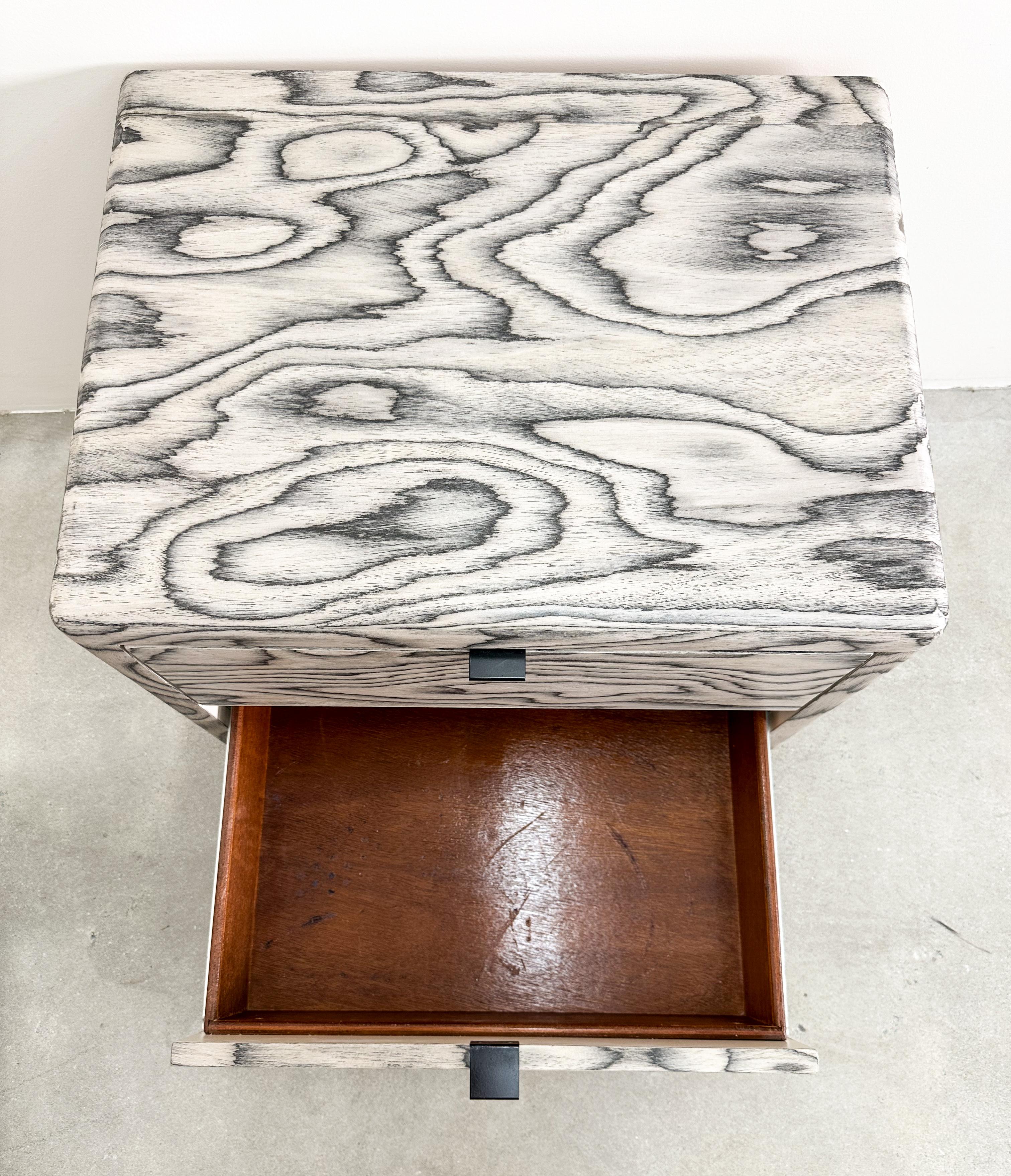 Pair of Vintage Nightstands Featuring Ettore Sottsass Veneer 70s 80s 3