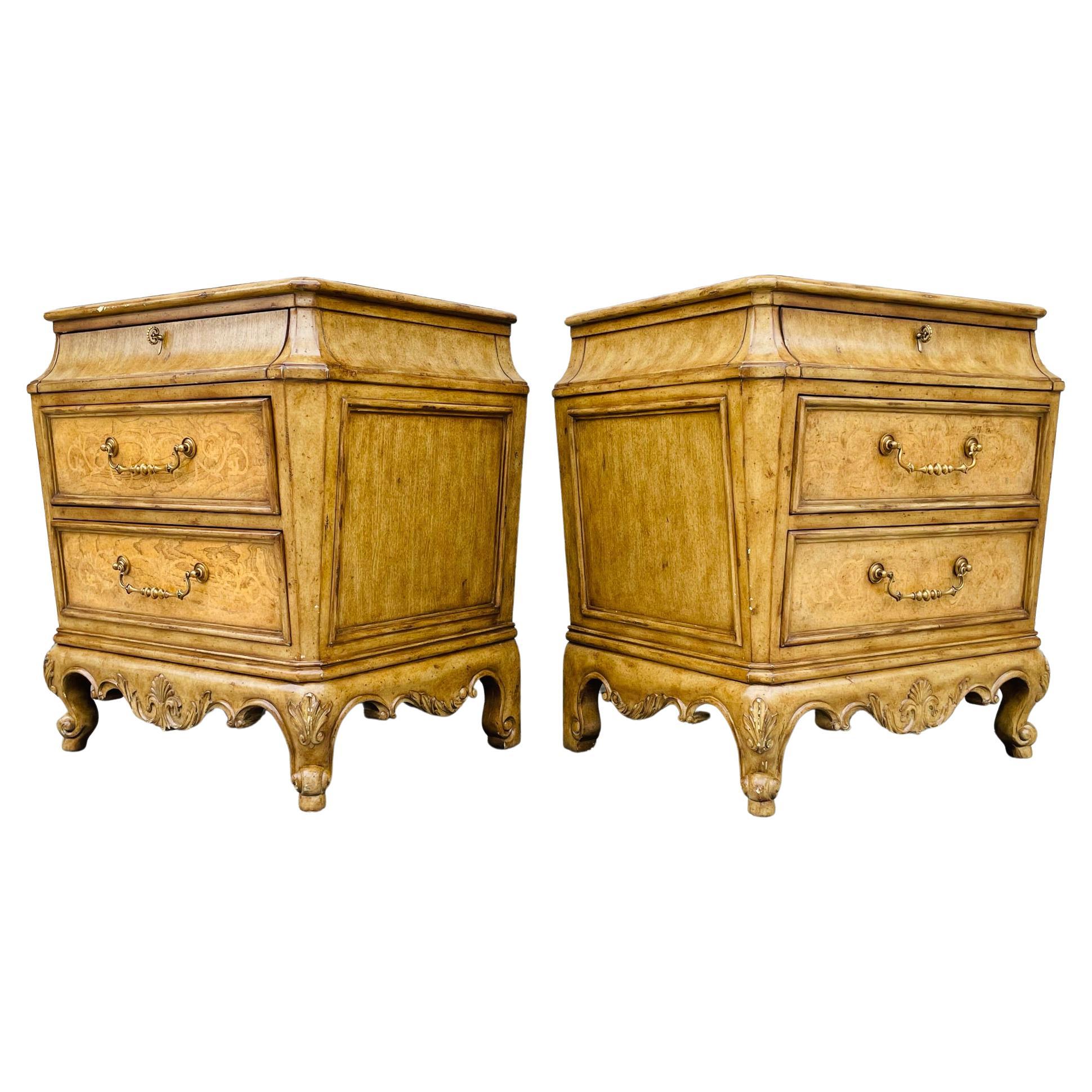 Pair of Vintage Black Lacquered Wood Nightstands with Glass Tops, Italy For Sale at 1stDibs