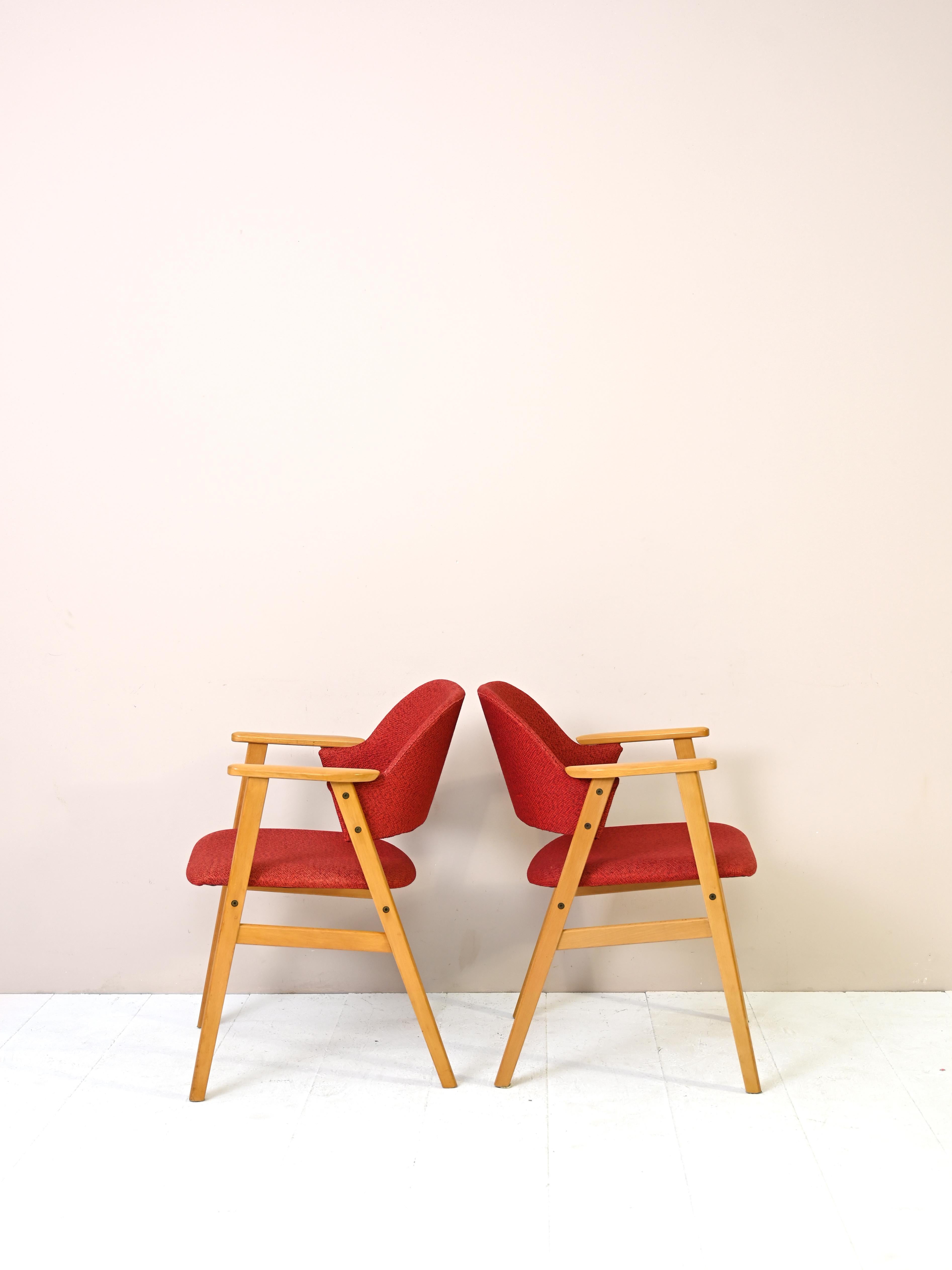 Scandinavian Modern Pair of vintage Nordic armchairs For Sale