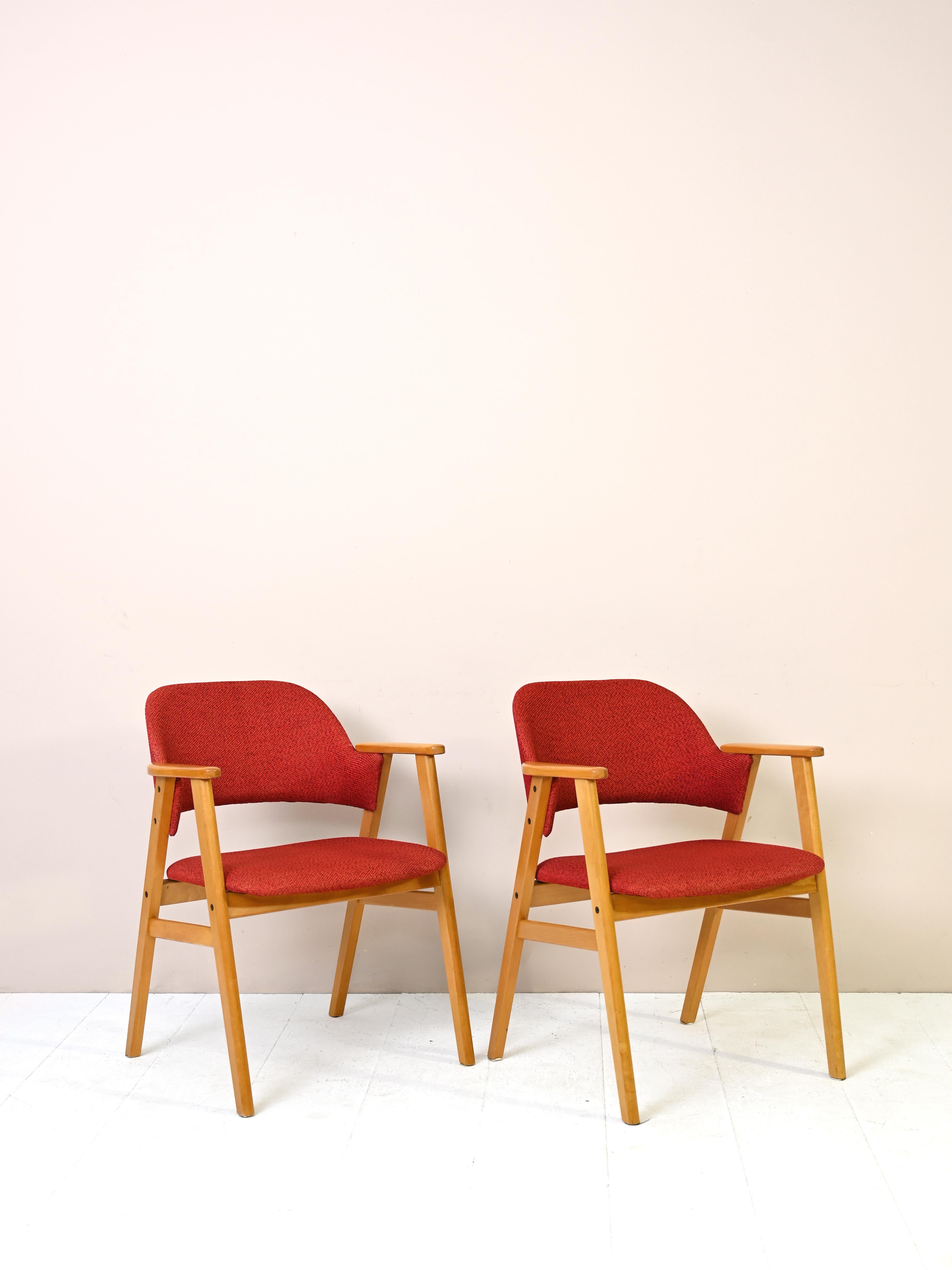 Scandinavian Pair of vintage Nordic armchairs For Sale