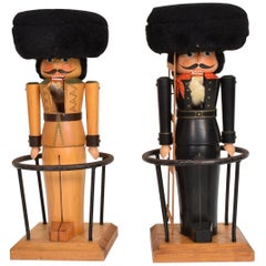 Pair of Vintage Nutcracker Bar Stools by Volkmar Matthes Germany