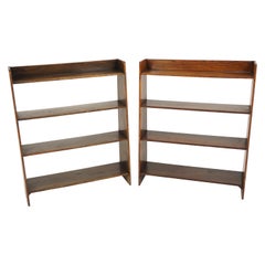 Pair of Vintage Oak Open Bookcases, Display Cabinets, Scotland 1930, B2900