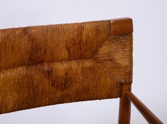 Pair of Vintage Oak and Rush Chairs by Mel Smilow, USA, 1960