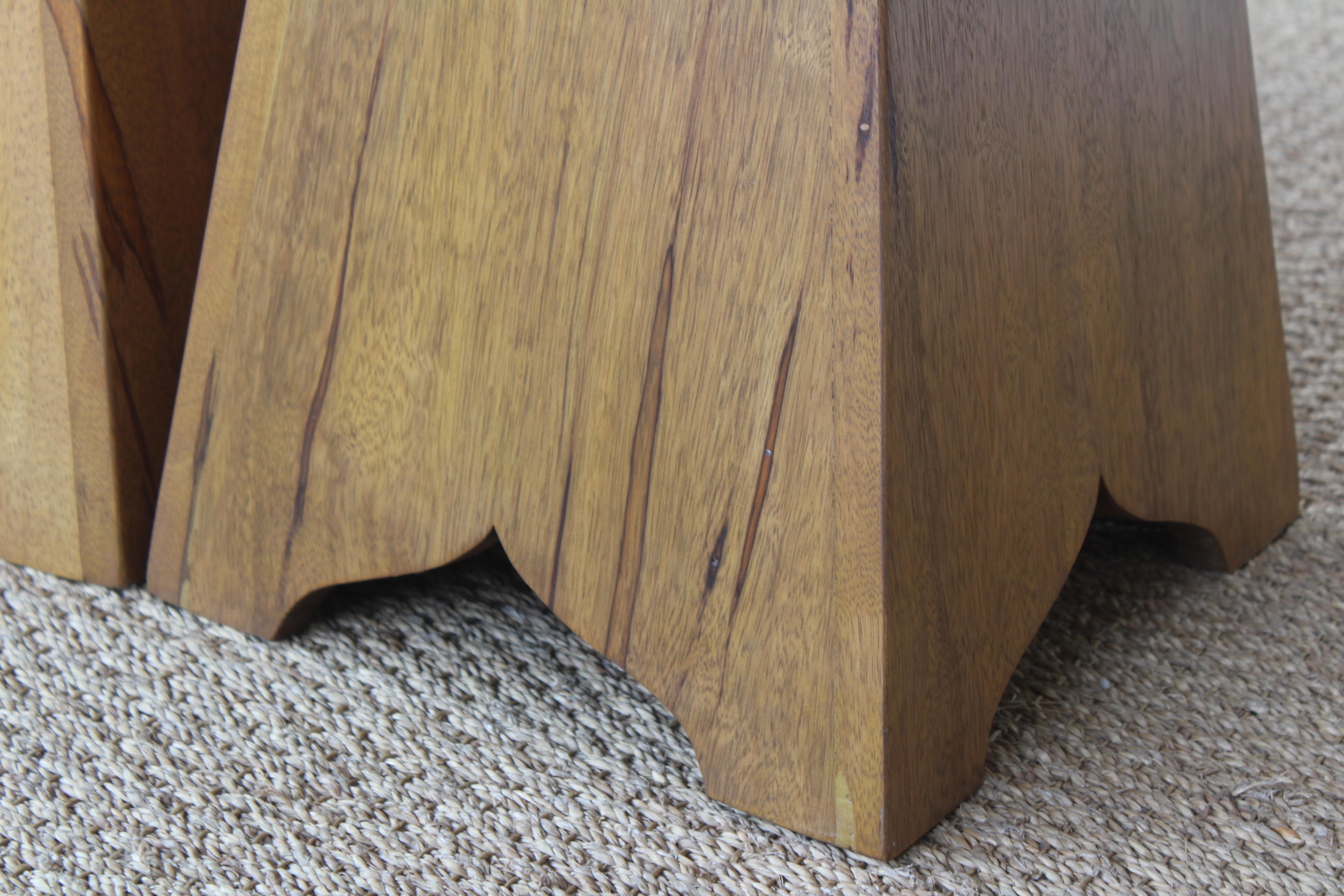 Pair of Vintage Olive Wood Tables, France, 1960s. One Pair Available. 2