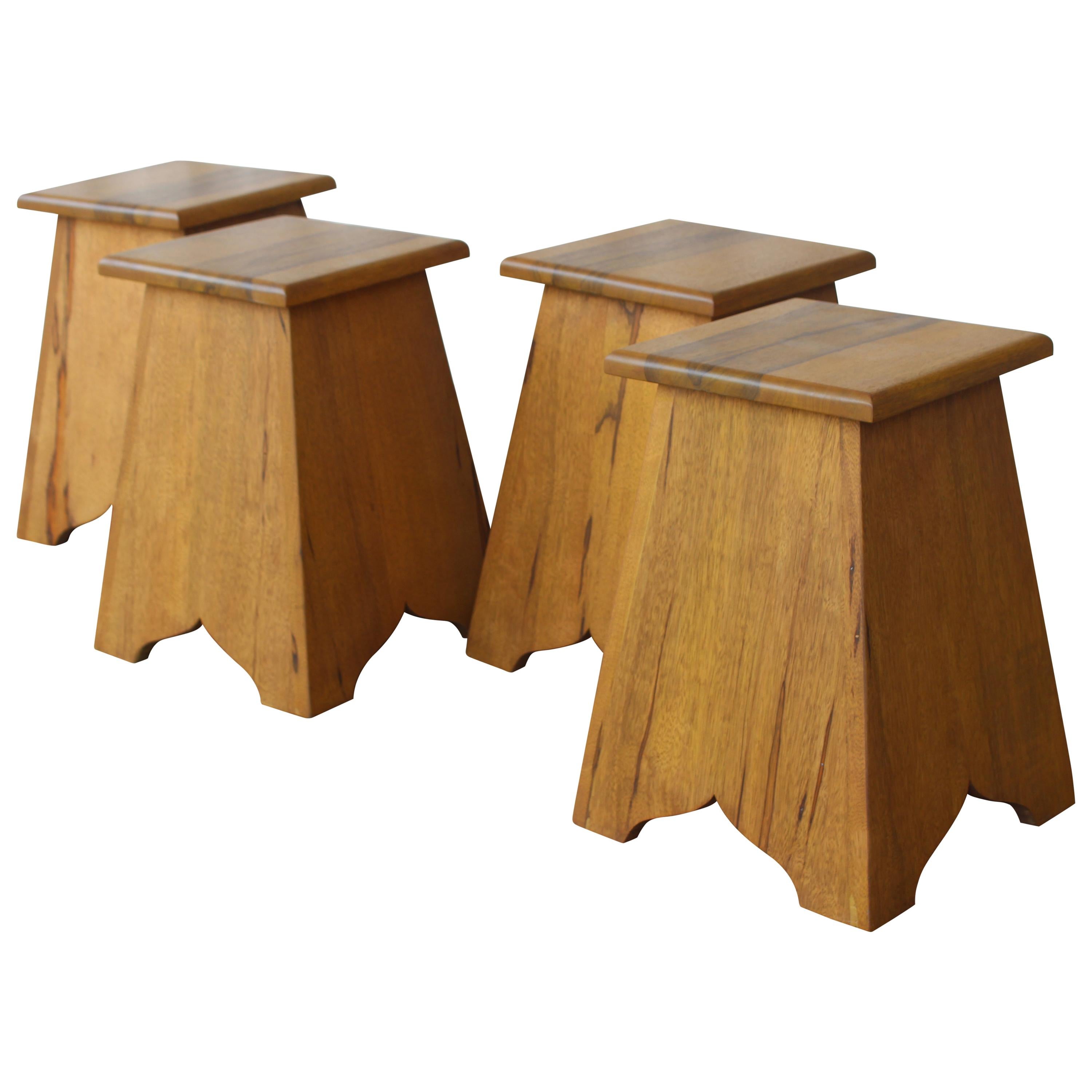 Pair of Vintage Olive Wood Tables, France, 1960s. One Pair Available.