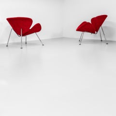 Pair Of Vintage 'Orange Slice' Chairs By Pierre Paulin Circa 1970s