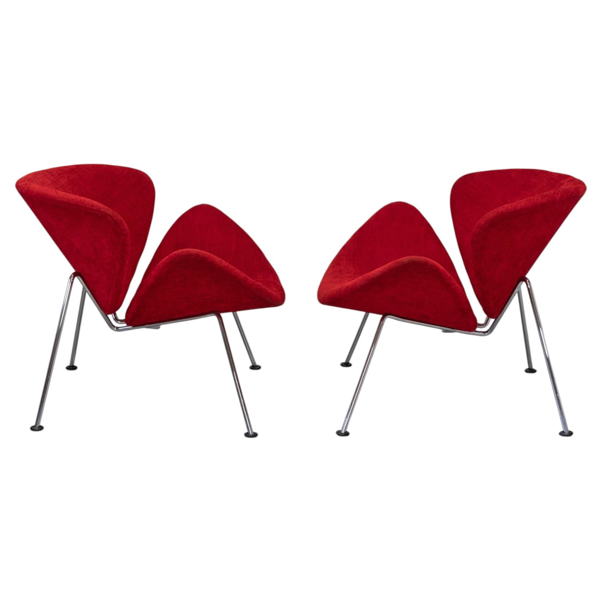 Pair Of Vintage 'Orange Slice' Chairs By Pierre Paulin Circa 1970s