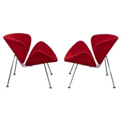 Pair Of Vintage 'Orange Slice' Chairs By Pierre Paulin Circa 1970s