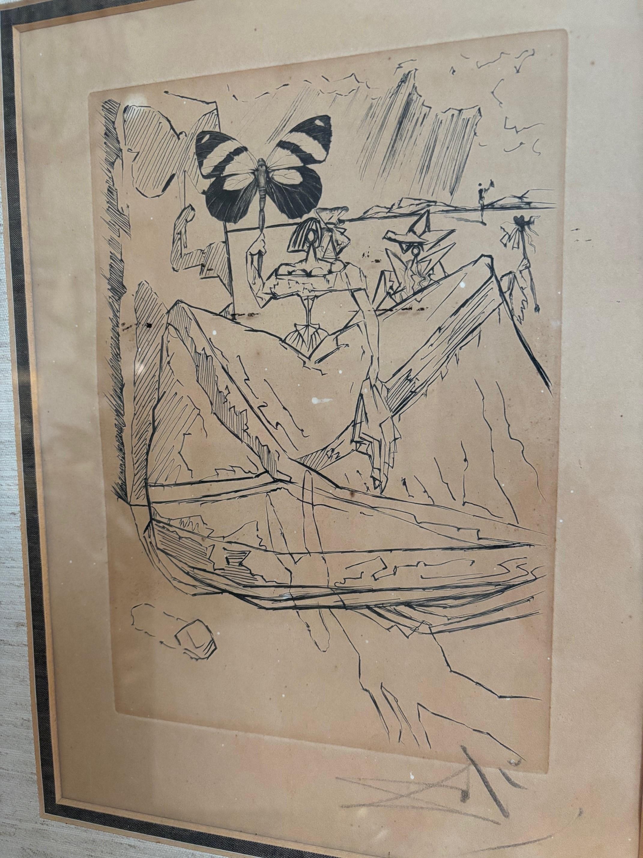 Paire de gravures originales Le Tricorne 1958, signées par Salvador Dali en vente 5
