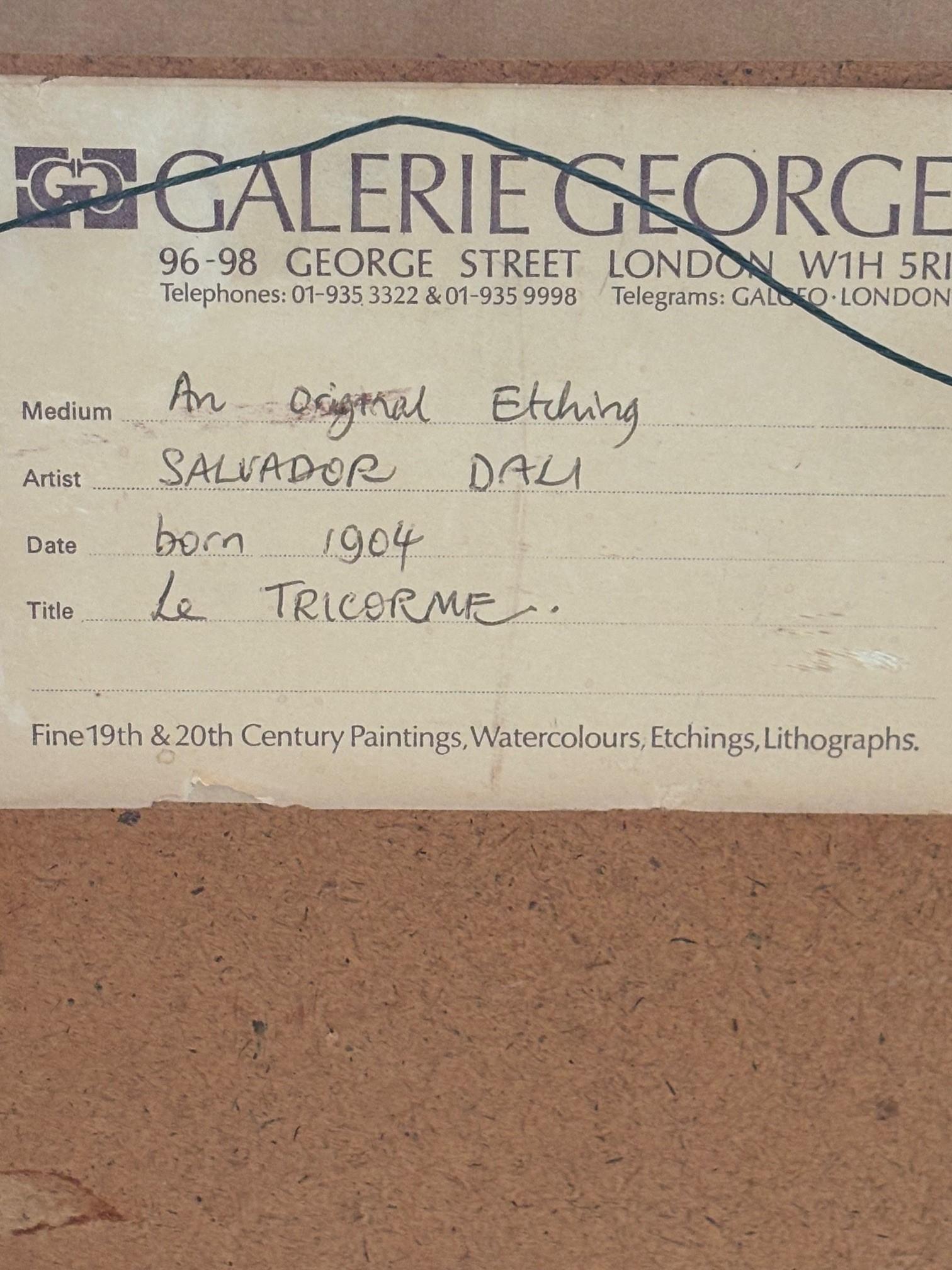 Lin Paire de gravures originales Le Tricorne 1958, signées par Salvador Dali en vente