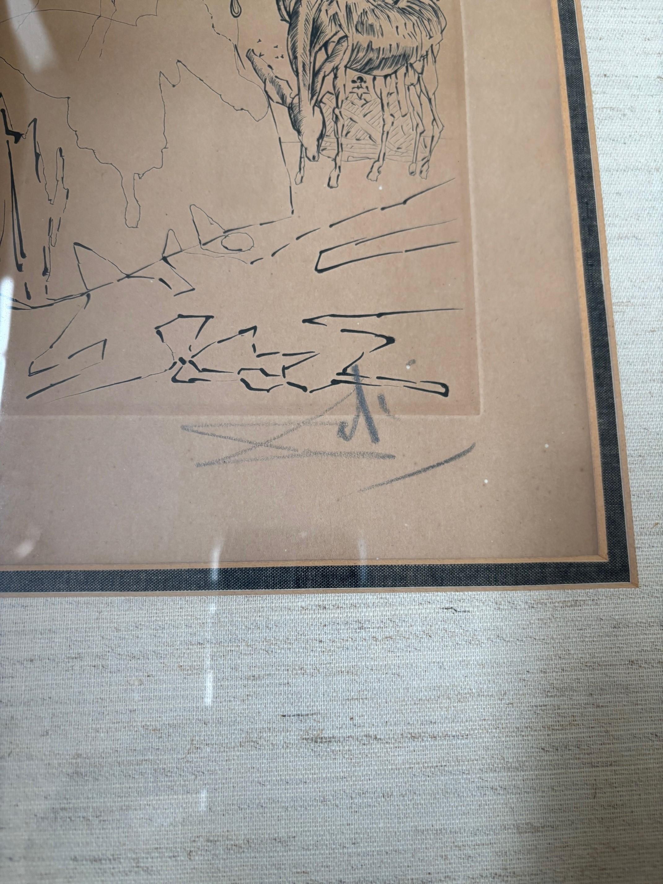 Paire de gravures originales Le Tricorne 1958, signées par Salvador Dali en vente 1