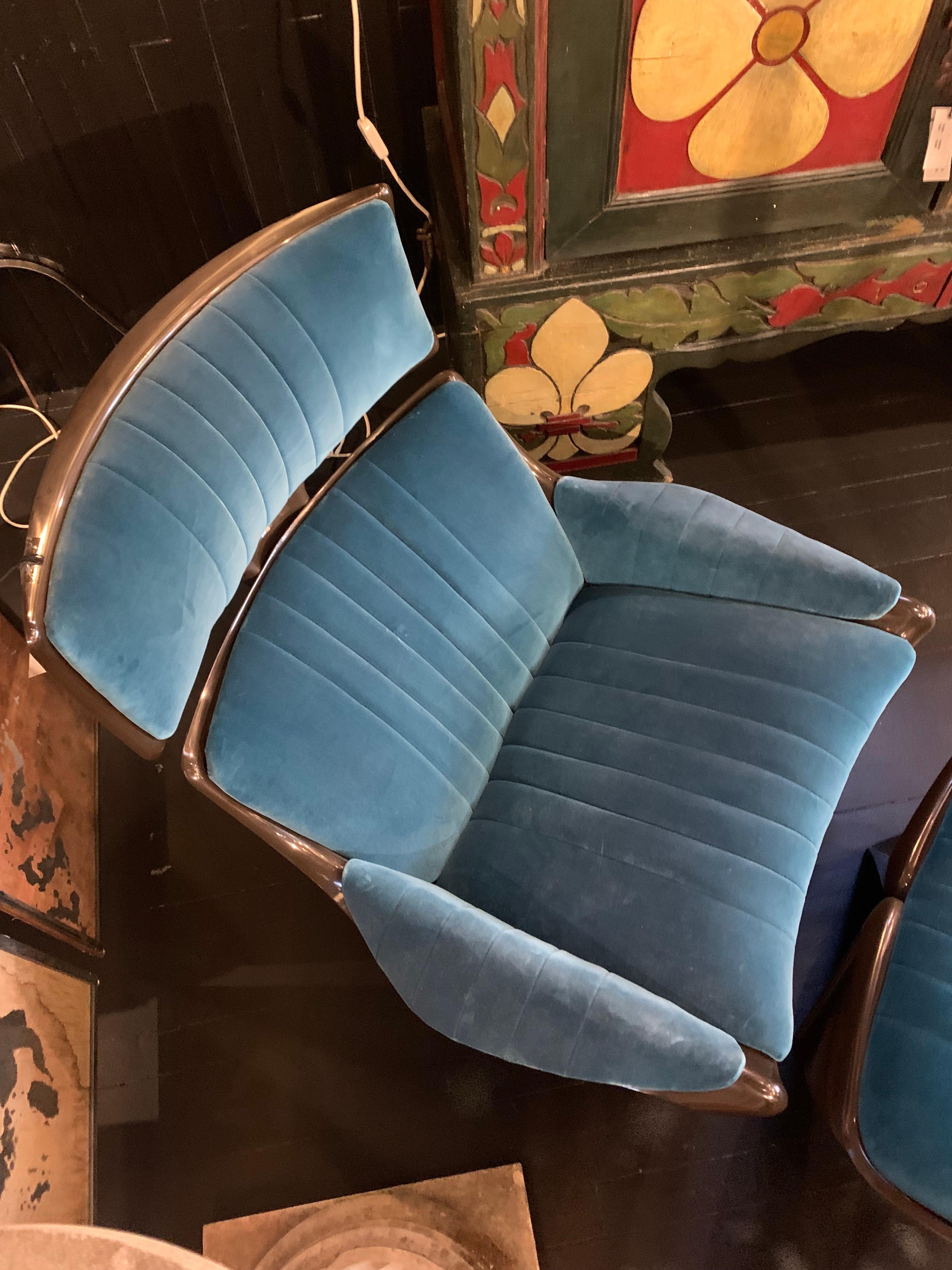 Pair of Vintage Ostergaard Lounge Chairs and Ottomans In Good Condition For Sale In Hudson, NY
