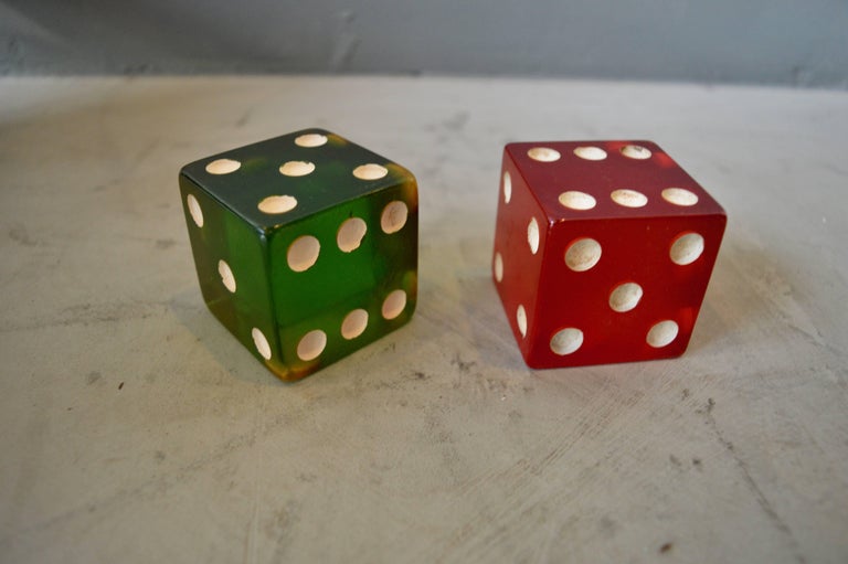 Pair of Vintage Oversized Bakelite Dice at 1stDibs