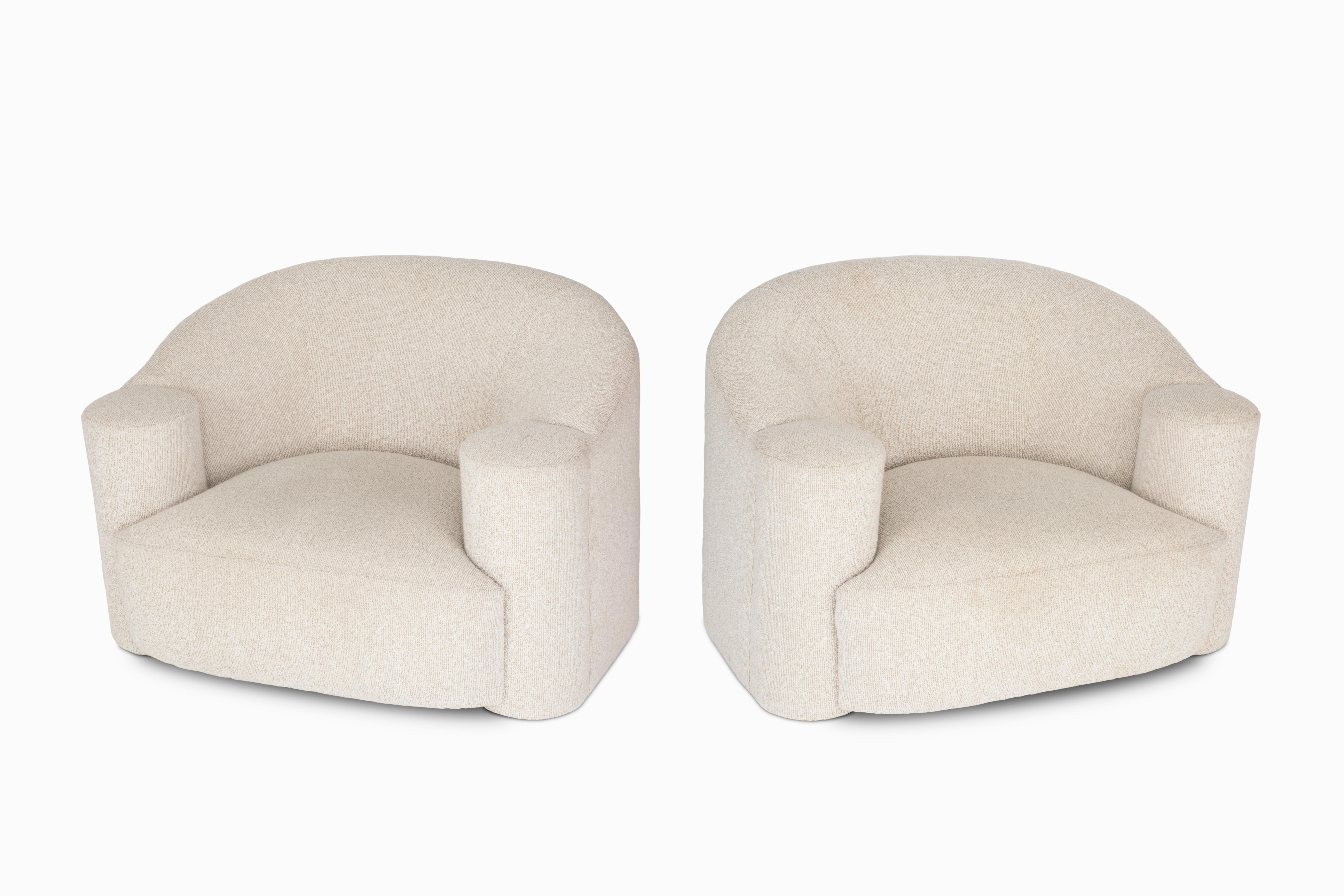 Paar übergroße Vintage-Loungesessel aus dem Wave House im Angebot 2