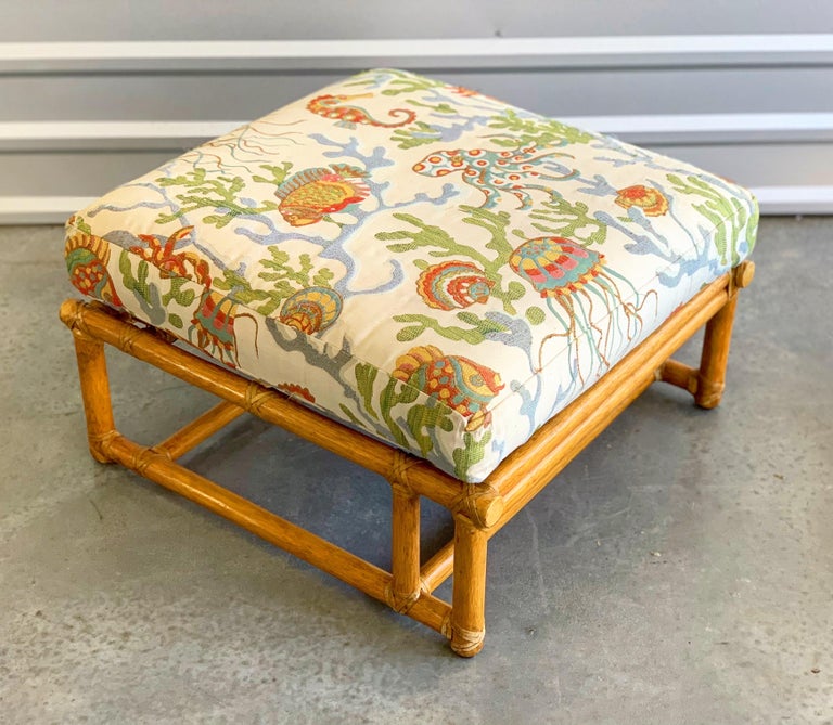 Pair of Vintage Oversized Rattan Bamboo McGuire Lounge Chairs and