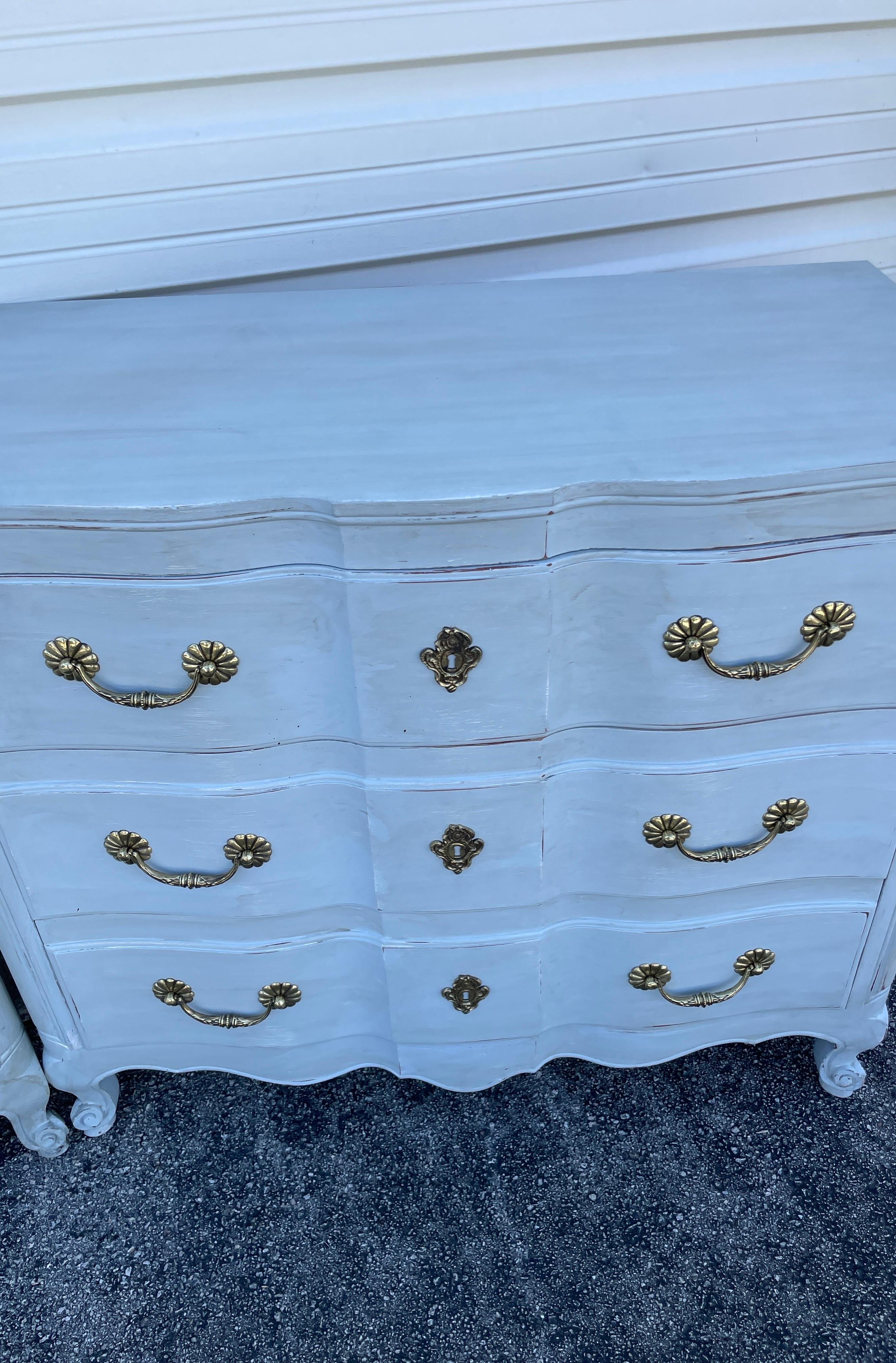 Louis XV Pair of Vintage Painted Commodes For Sale