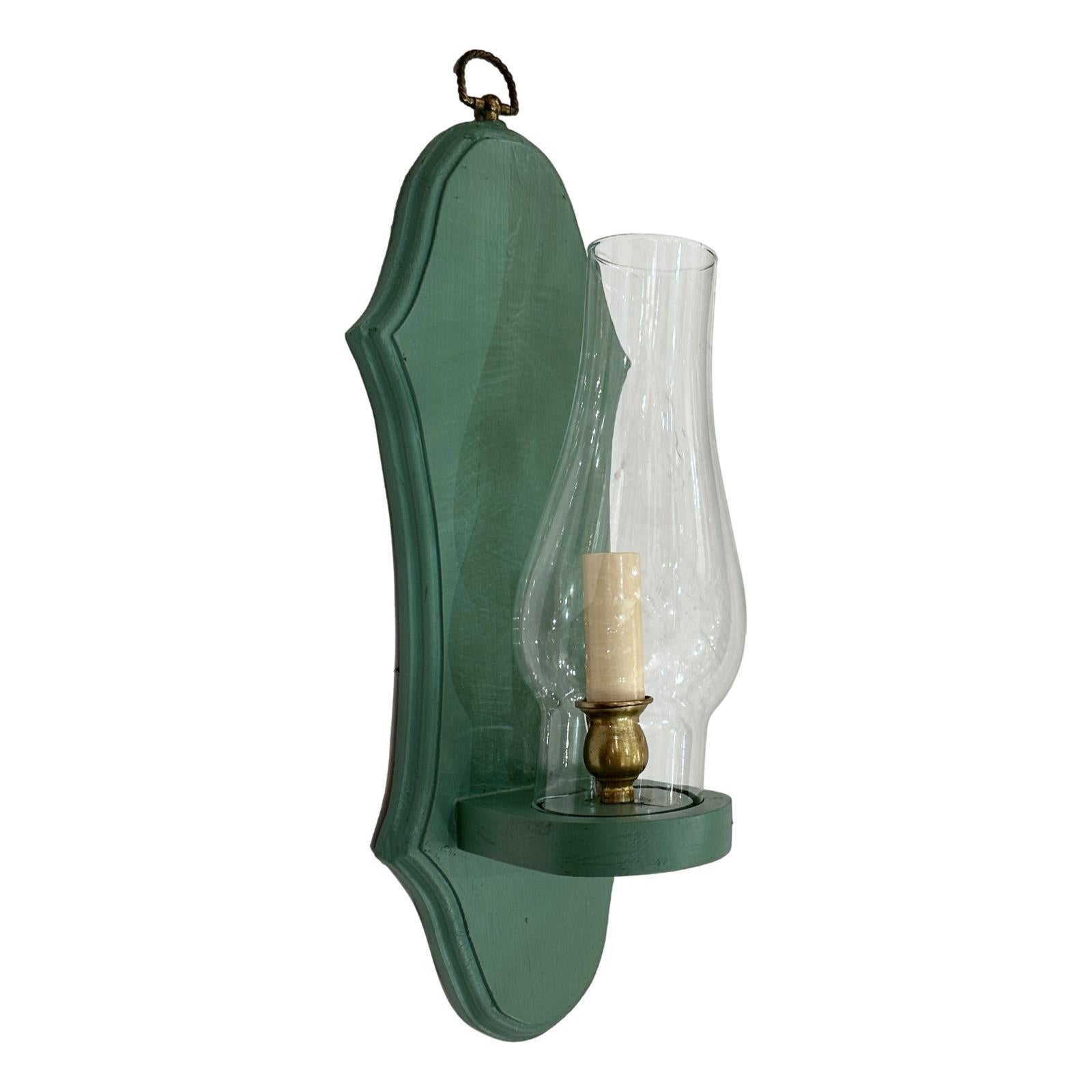American Pair of Vintage Painted Sconces For Sale