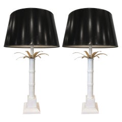Paar Palmenlampen im Stil von Maison Jansen Paar Palmenlampen im Stil von Maison Jansen