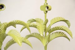 Pair of Vintage Palm Tree Lamps with Glass Trunks