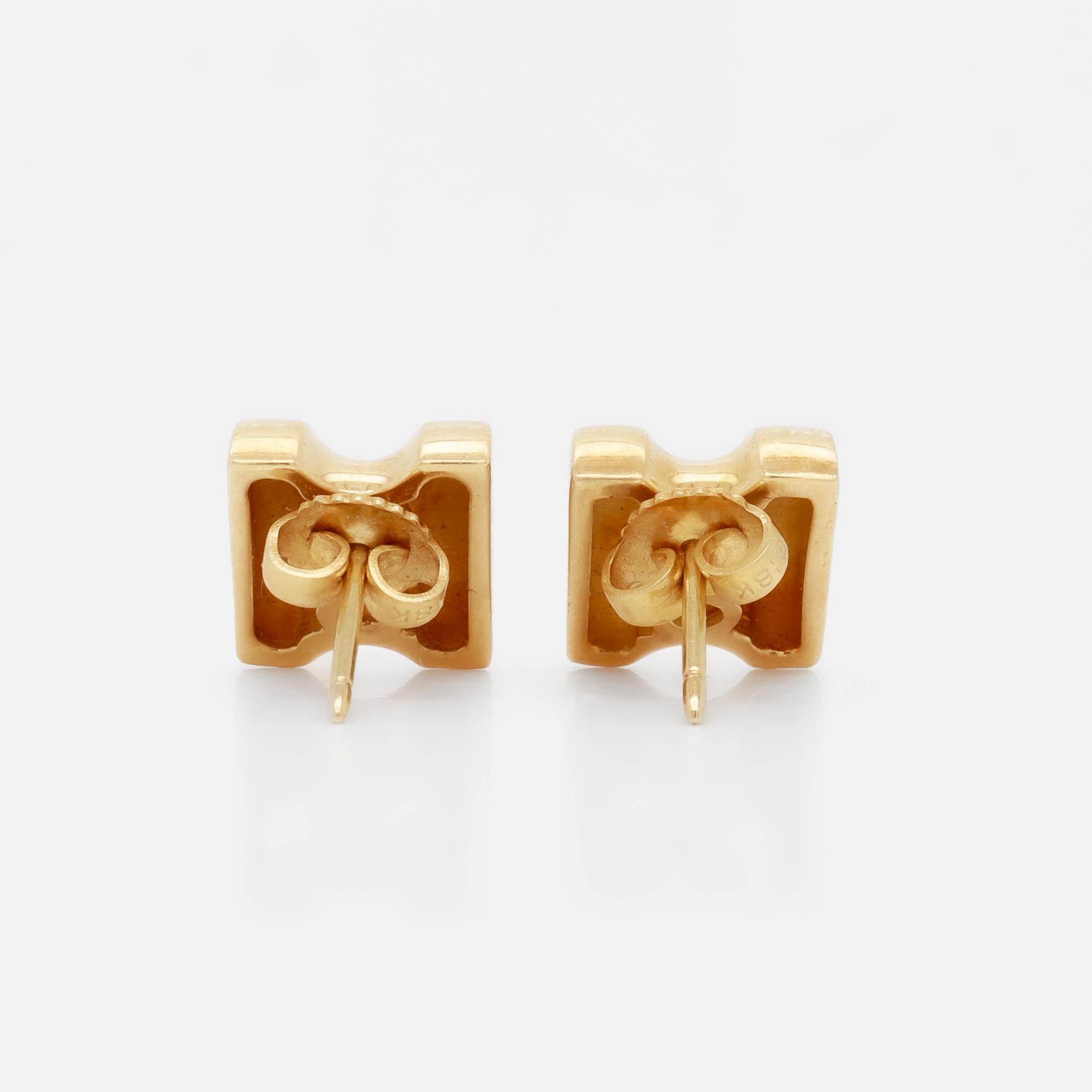 Pareja de pendientes vintage Paloma Picasso for Tiffany & Co. de oro de 18 quilates 