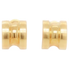 Pair of Vintage Paloma Picasso for Tiffany & Co. 18K Gold 'Groove' Stud Earrings