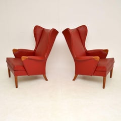 Pair of Vintage Parker Knoll Wing Back Armchairs