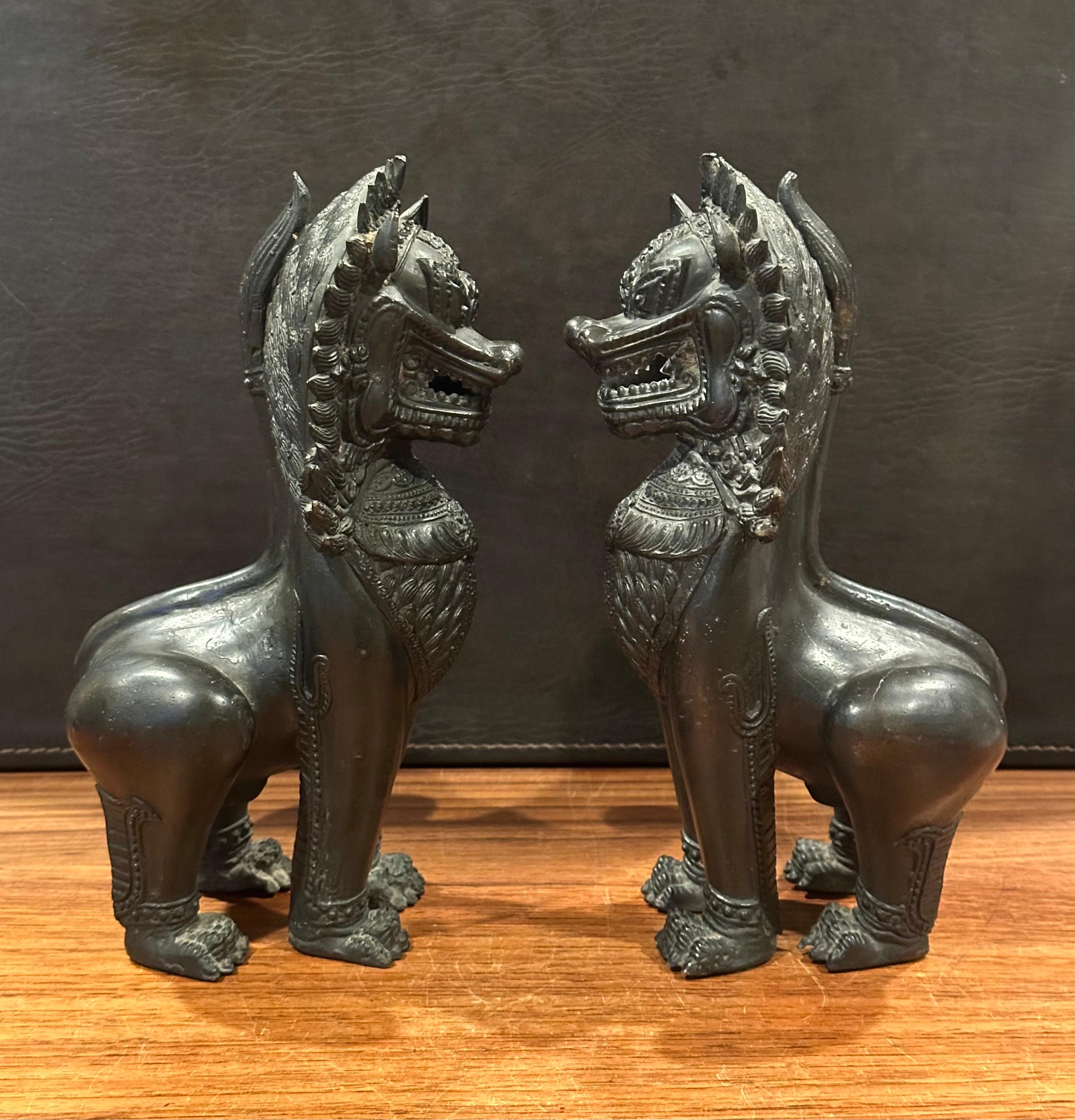 Pareja de Leones Guardianes / Perros Foo Tailandeses 