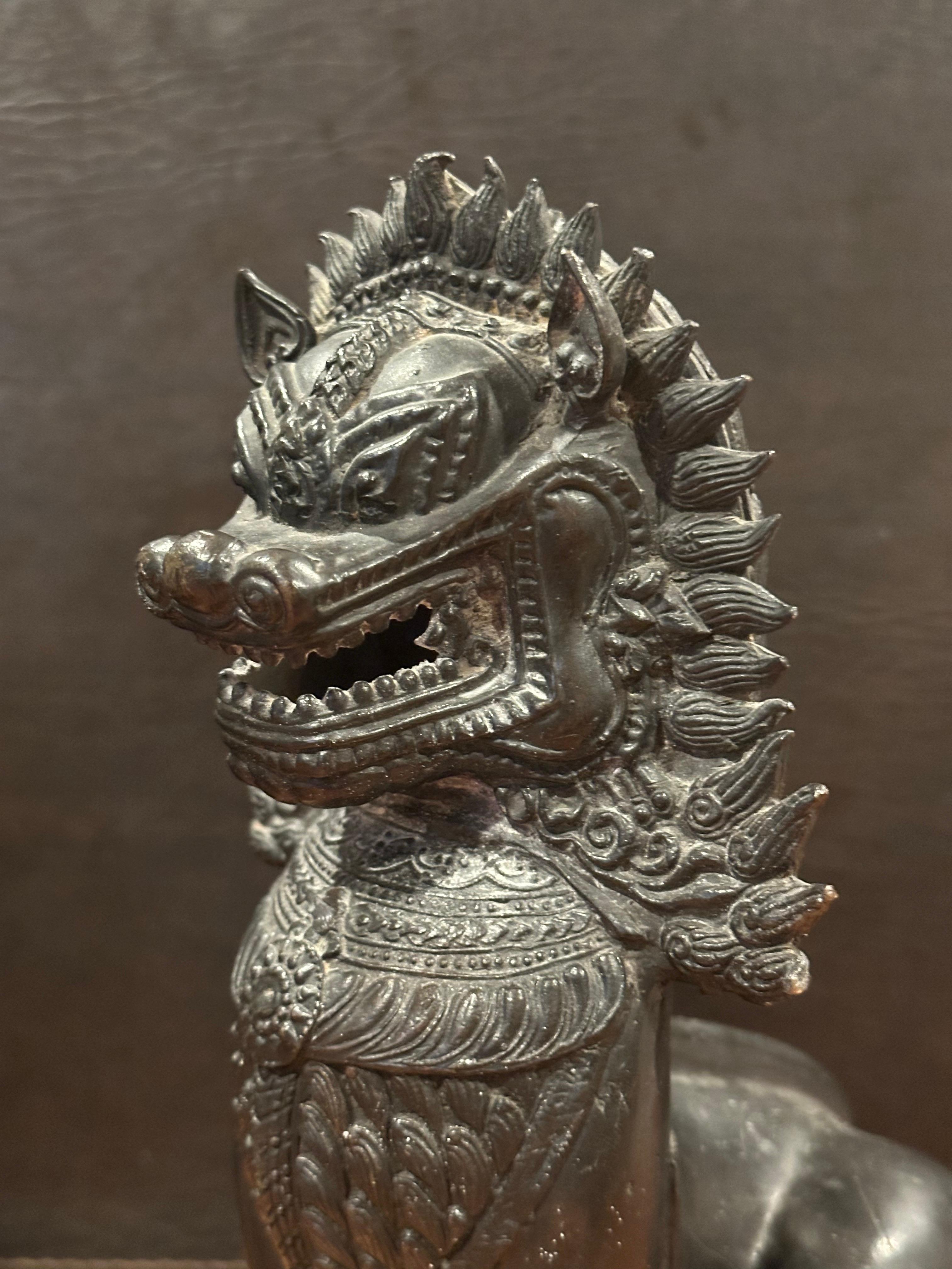Pareja de Leones Guardianes / Perros Foo Tailandeses 