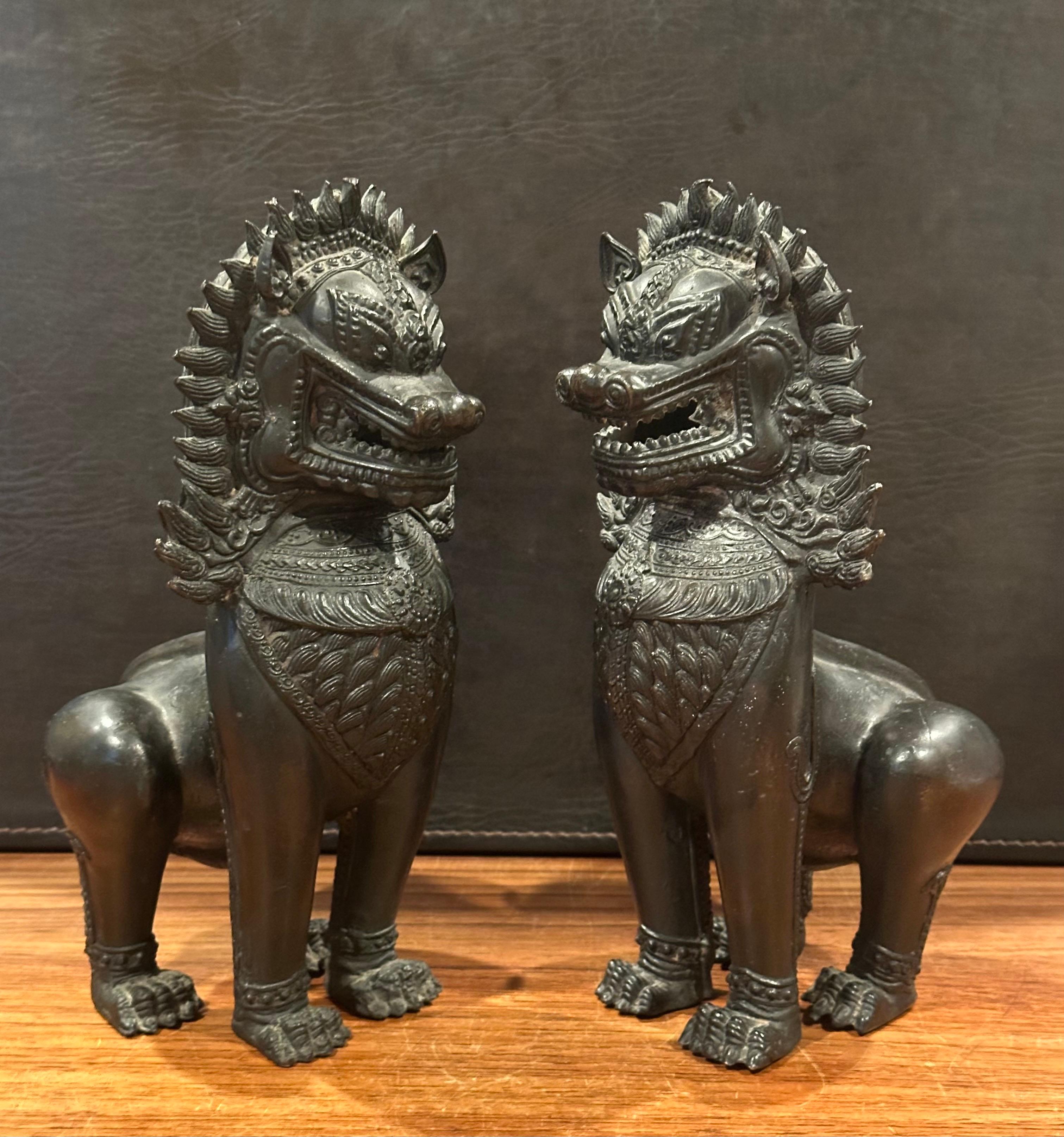 Pareja de Leones Guardianes / Perros Foo Tailandeses 