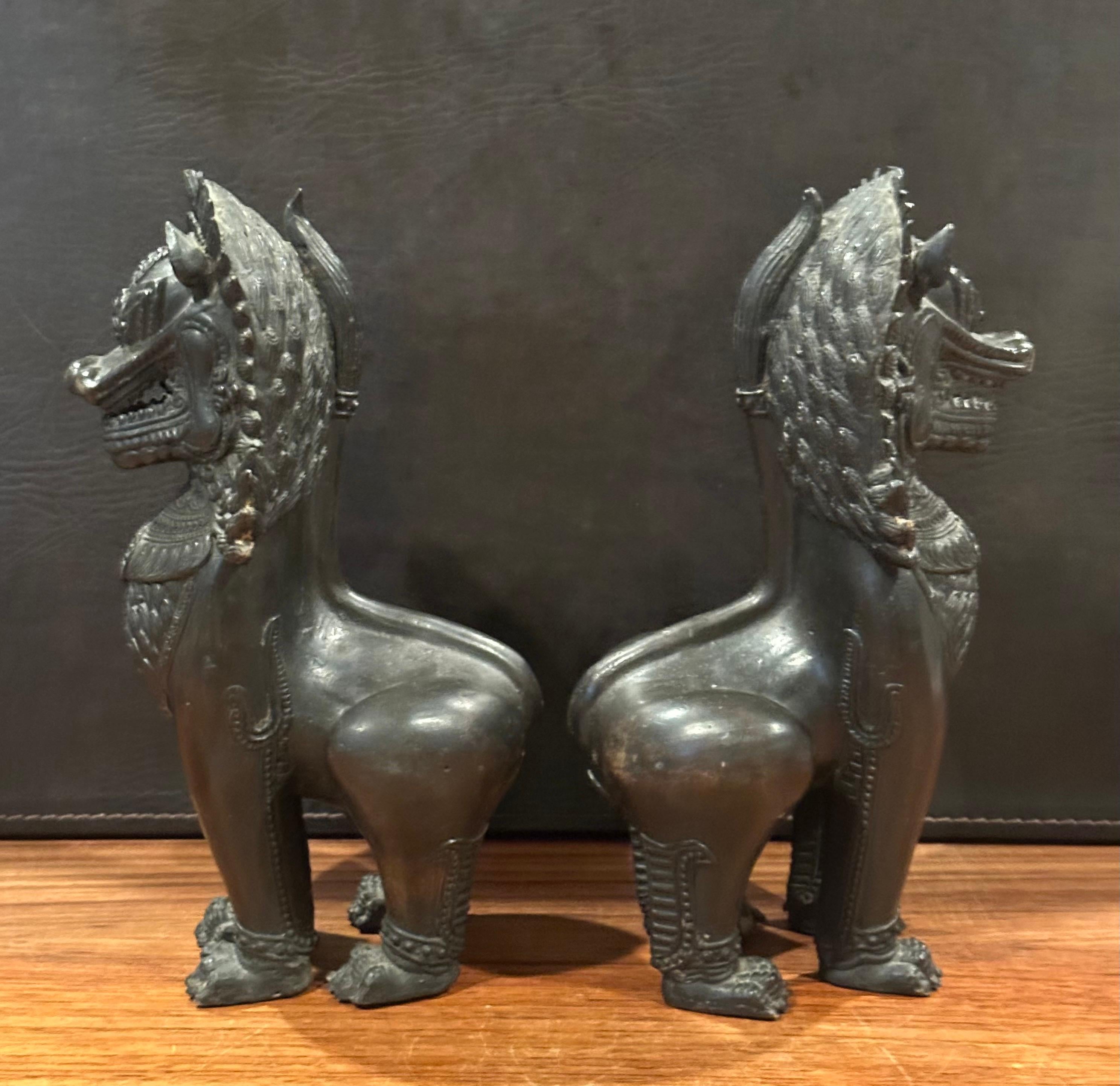 Pareja de Leones Guardianes / Perros Foo Tailandeses 