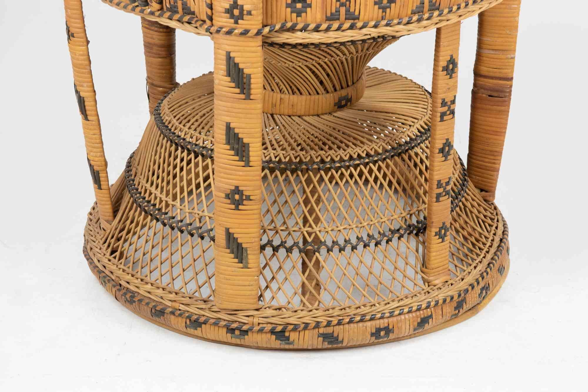 Other Pair of Vintage Peacock Rattan Chair 