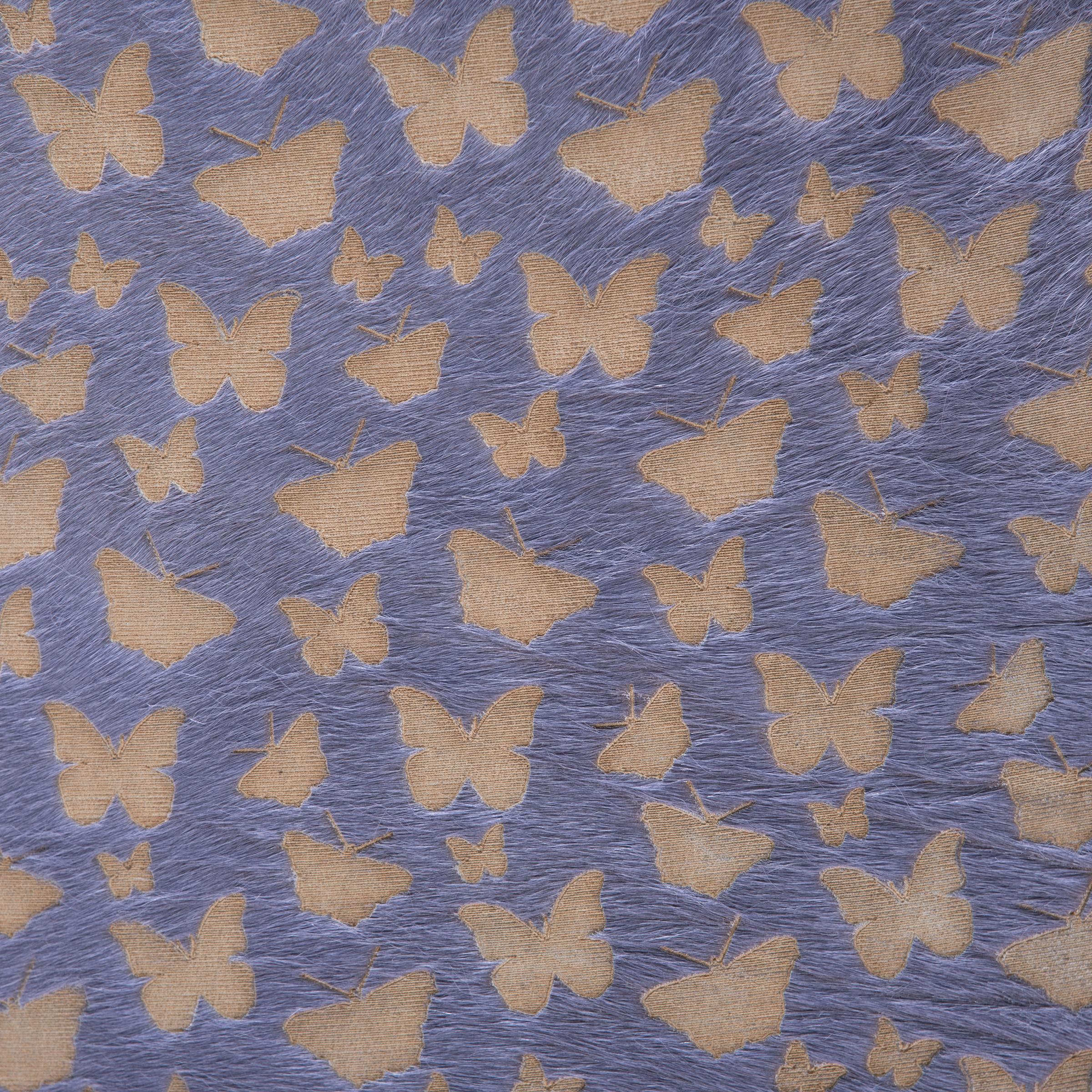 Paire de chaises Pearsall vintage avec papillons découpés au laser sur peau en vente 9