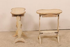 Pair of Vintage Petite Side Tables with Small Drawer