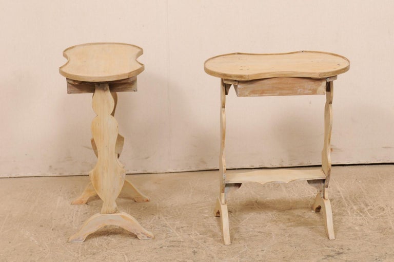 Pair of Vintage Petite Side Tables with Small Drawer at 1stDibs