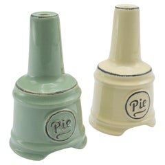 Ein Paar Vintage- Pie Funnels, englisch, Keramik, Bakery Steam Vent, Mid-Century