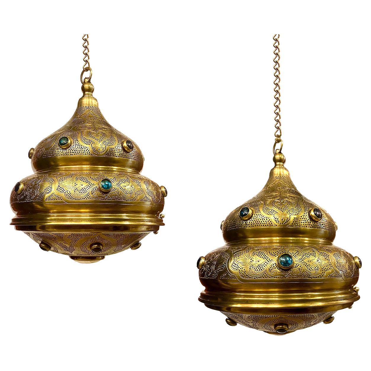 Pair of Vintage Pierced Lanterns, Sold Individually For Sale