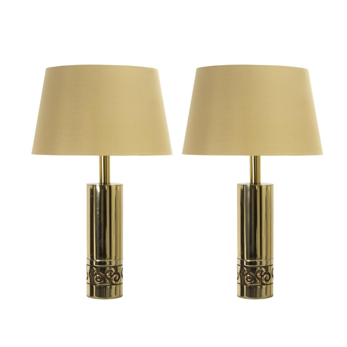 Pair of Vintage Pierre Cardin Brass Lamps