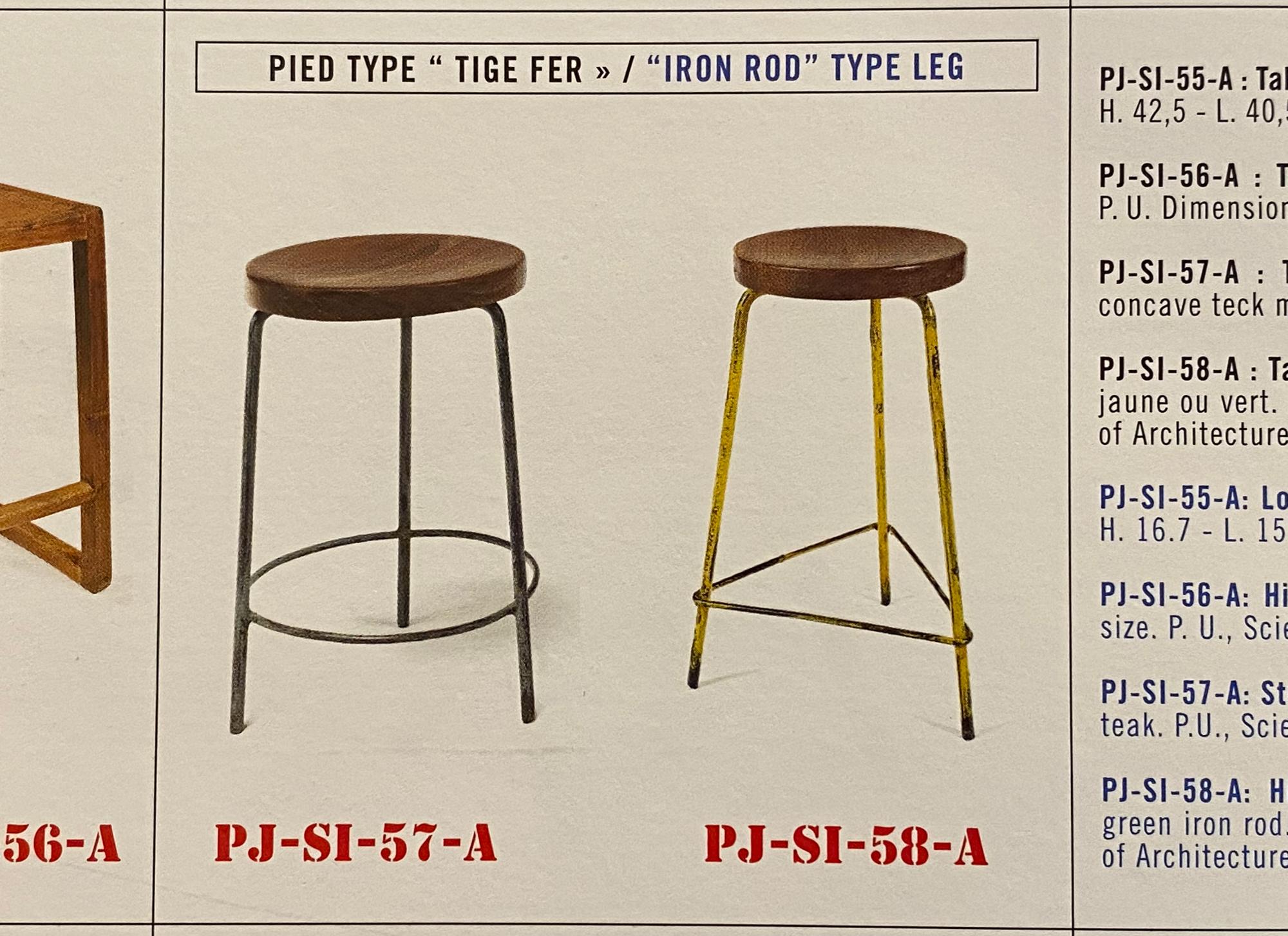 Pair of Vintage Pierre Jeanneret Architects Work / Bar Stools PJ-SI-57-A 6