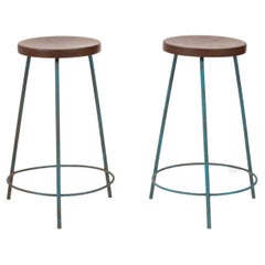 Pair of Vintage Pierre Jeanneret Architects Work / Bar Stools PJ-SI-57-A