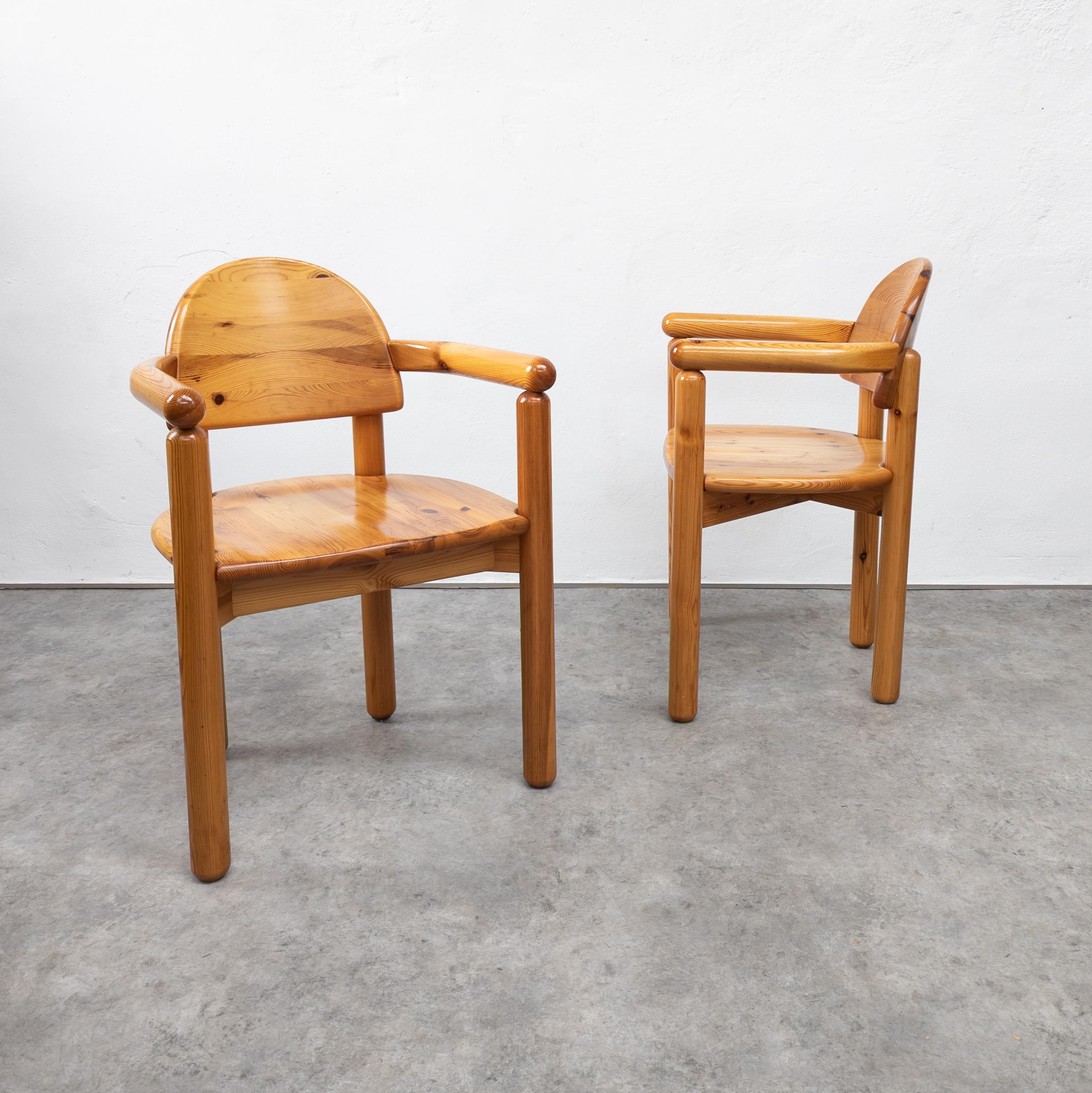 Brutalist Pair of Vintage Pine Chairs by Rainer Daumiller for Hirtshals Sawmill, Denmark 1