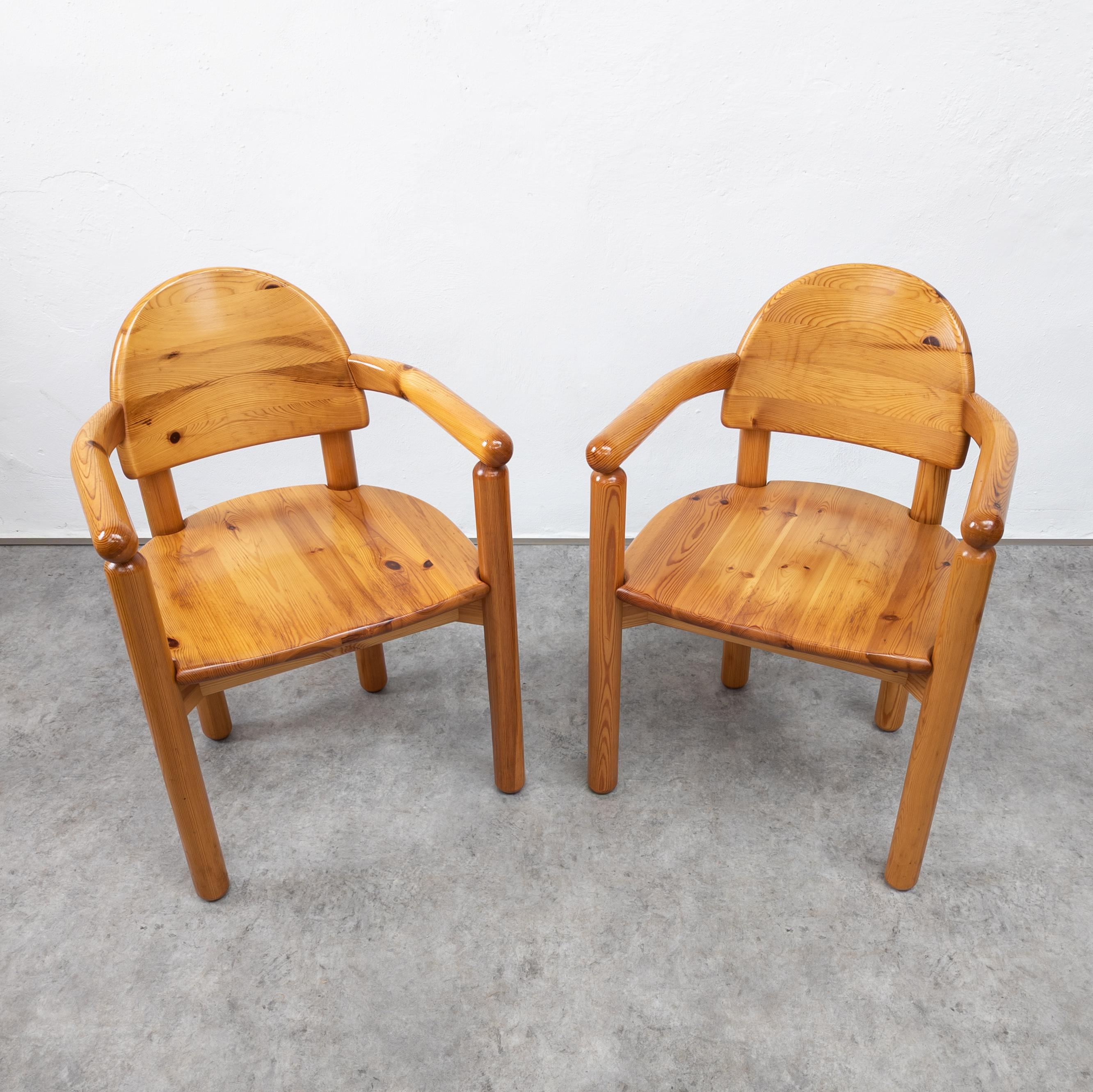 Late 20th Century Pair of Vintage Pine Chairs by Rainer Daumiller for Hirtshals Sawmill, Denmark 1