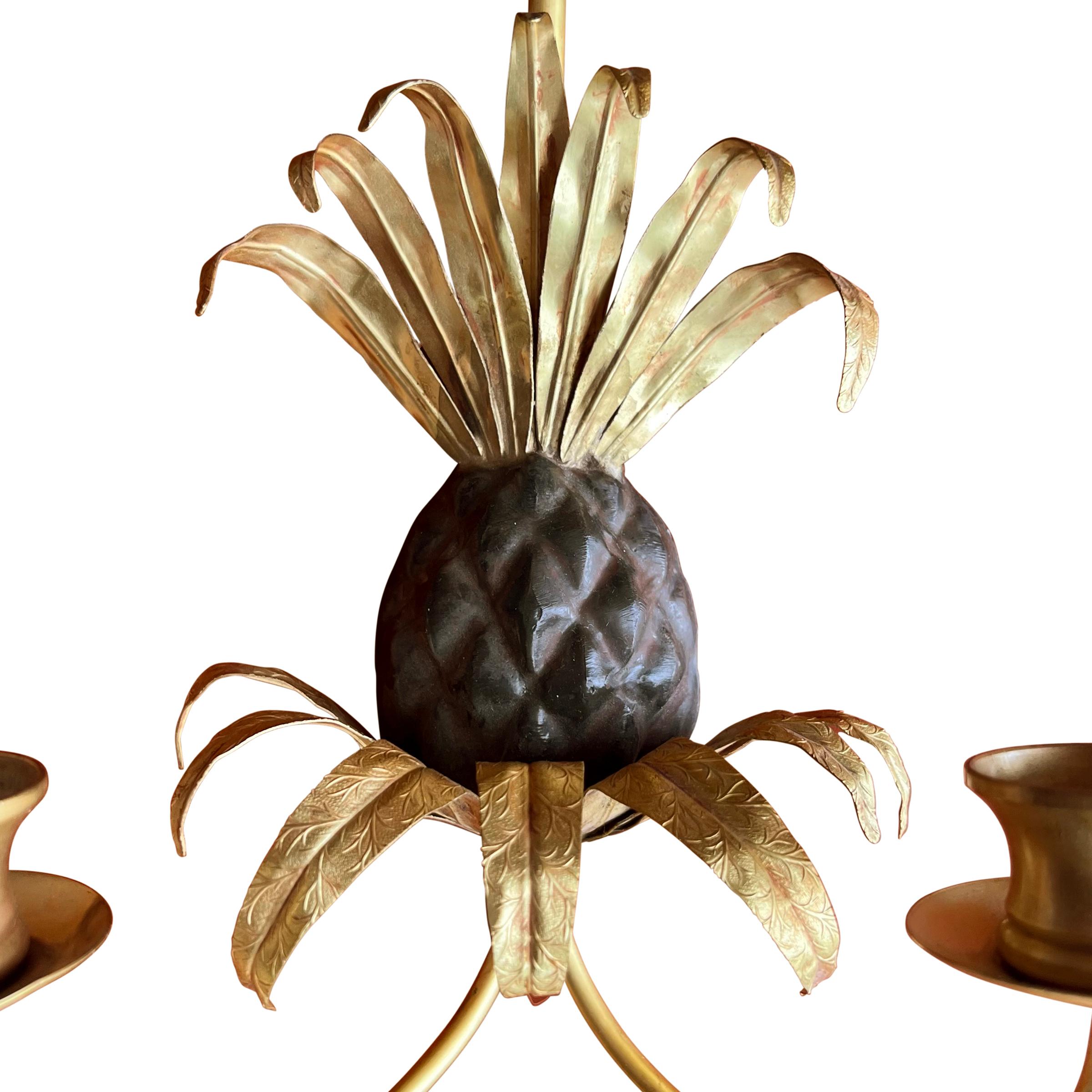 20th Century Pair of Vintage Pineapple Candle Sconces