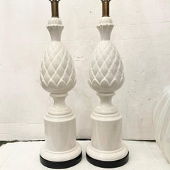 Pair of Vintage Pineapple Lamps