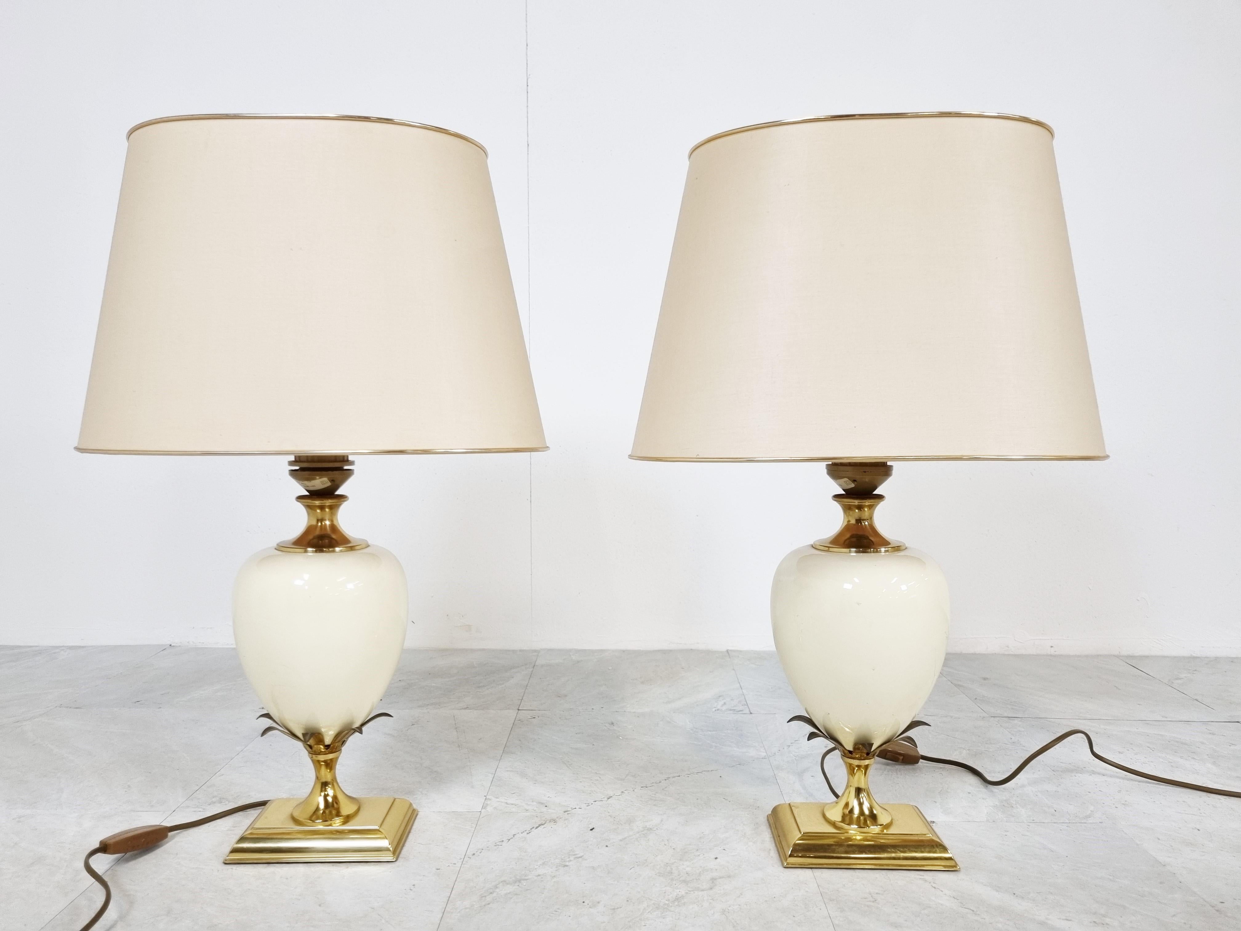 Pair of Vintage Pineapple Table Lamps by Maison Le Dauphin, 1970s 3