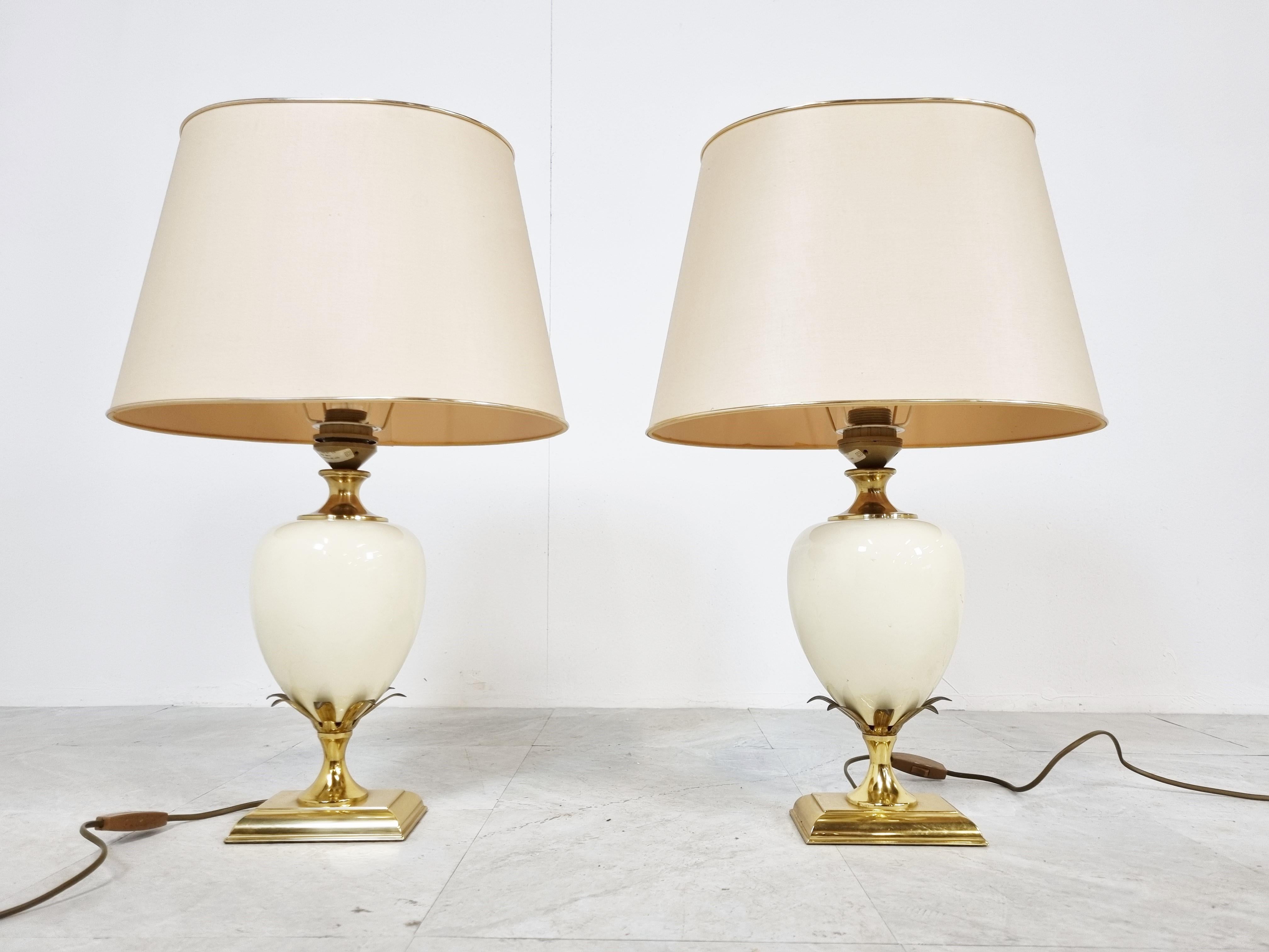 Pair of Vintage Pineapple Table Lamps by Maison Le Dauphin, 1970s 4